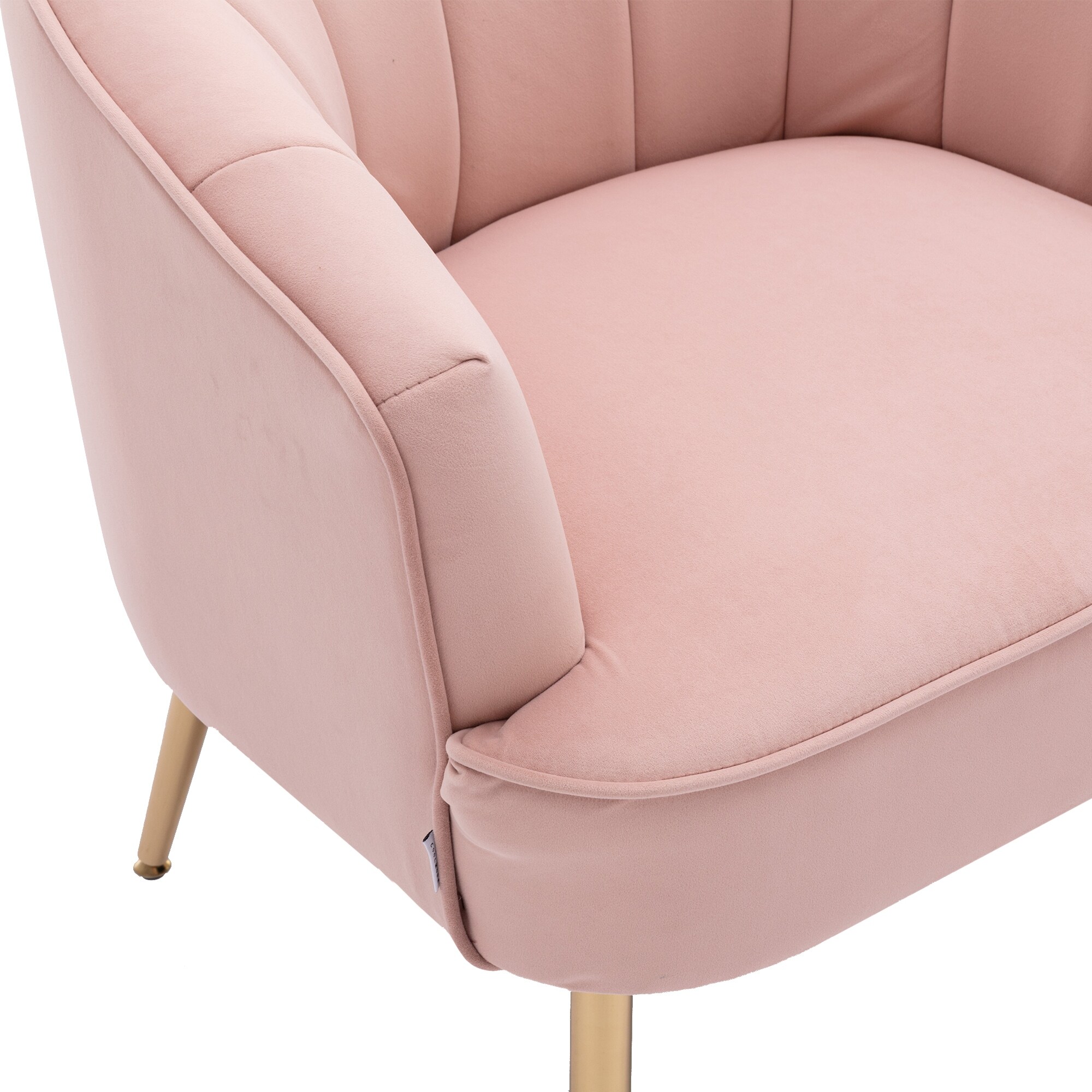 Velvet Accent Chair, Upholstered Modern Single Sofa Side Chair 