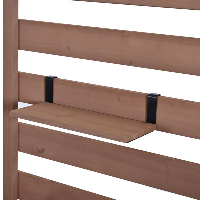 Roomfitters 41.7" Garden Potting Bench with Sink, Rolling Outdoor Potting Table, Bottle Opener, Storage Shelves, Hutch