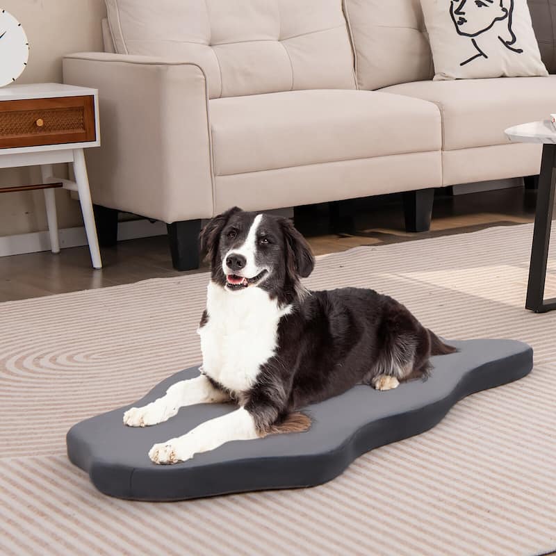 Gymax Dog Sleeping Mat Waterproof Dog Crate Pad Bed Mat with Memory