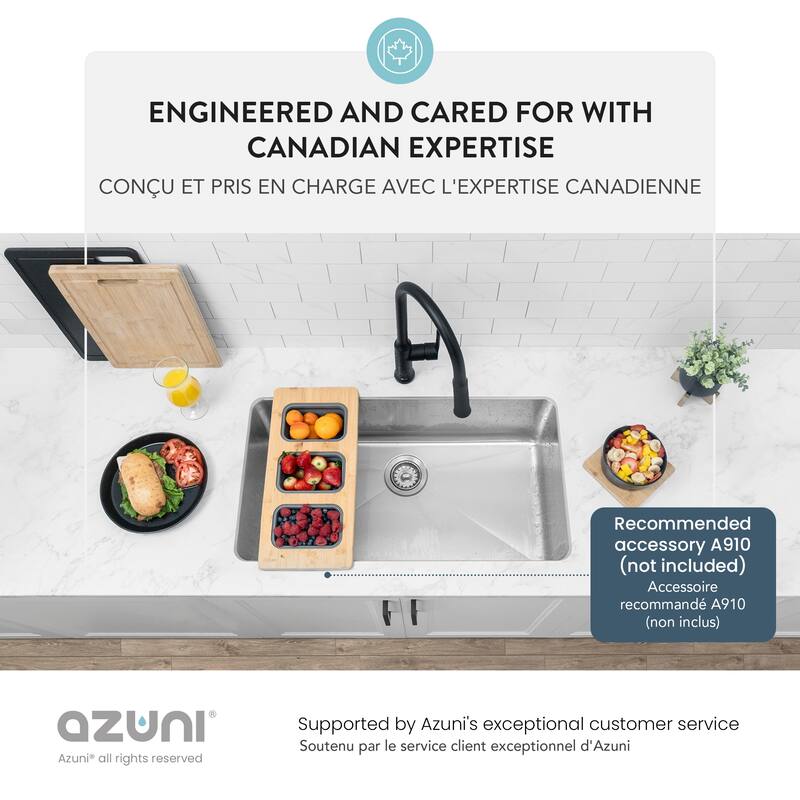 Dual Mount 32" Stainless Steel Single-Bowl Kitchen Sink Handmade - 32" x 18" x 9" - 32" x 18" x 9"