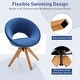 preview thumbnail 23 of 42, Costway Mid Century Modern Swivel Accent Chair Fabric Armchair Velvet - 27'' x 22'' x 32.5''