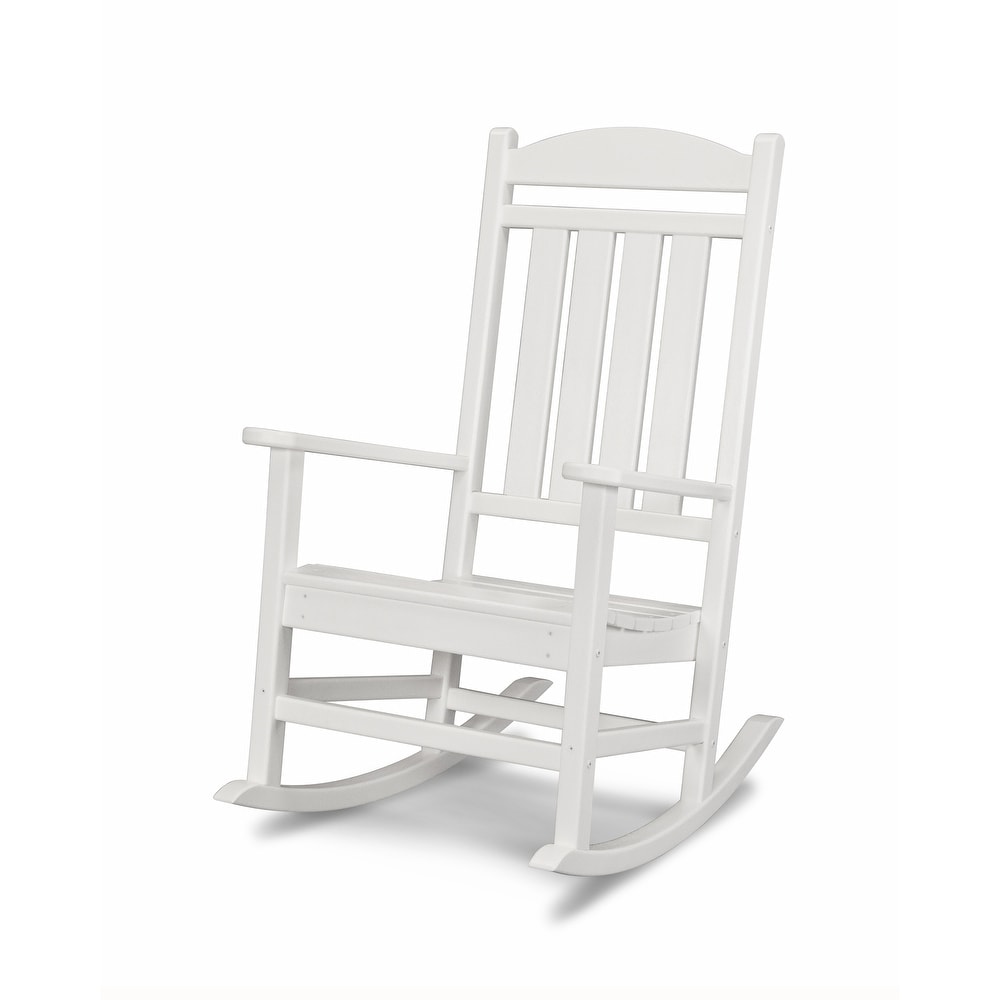White outdoor shop rocking chair