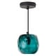preview thumbnail 7 of 13, Quinn River of Goods Black Metal and Hand Blown Glass 6-Inch Pendant Light with Adjustable Hanging Cord - 6" x 6" x 60"