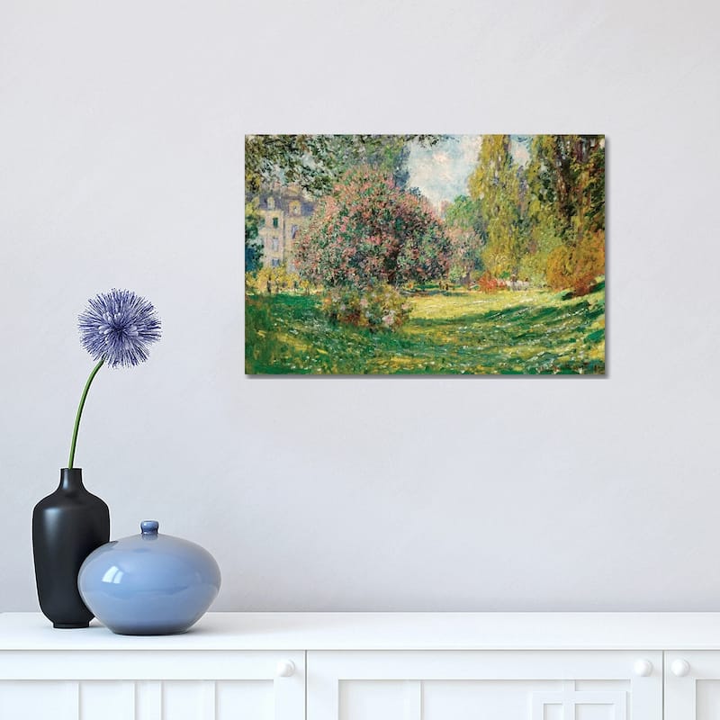iCanvas "Landscape-The Parc Monceau" by Claude Monet Canvas Print - 12x18x1.5