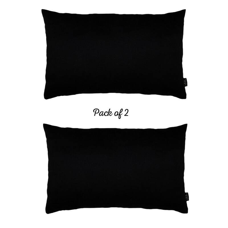 Honey Set of 2 Decorative Throw Pillow Cover Solid Color Lumbar
