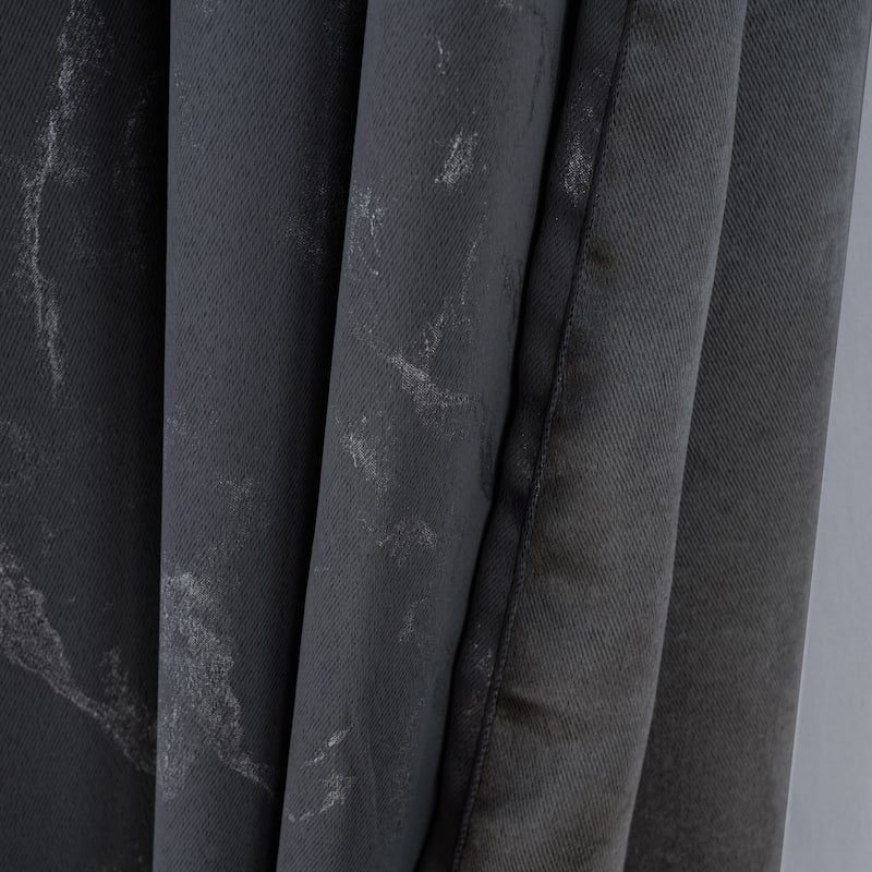 Heidi Marble Foil Room Darkening Window Curtain