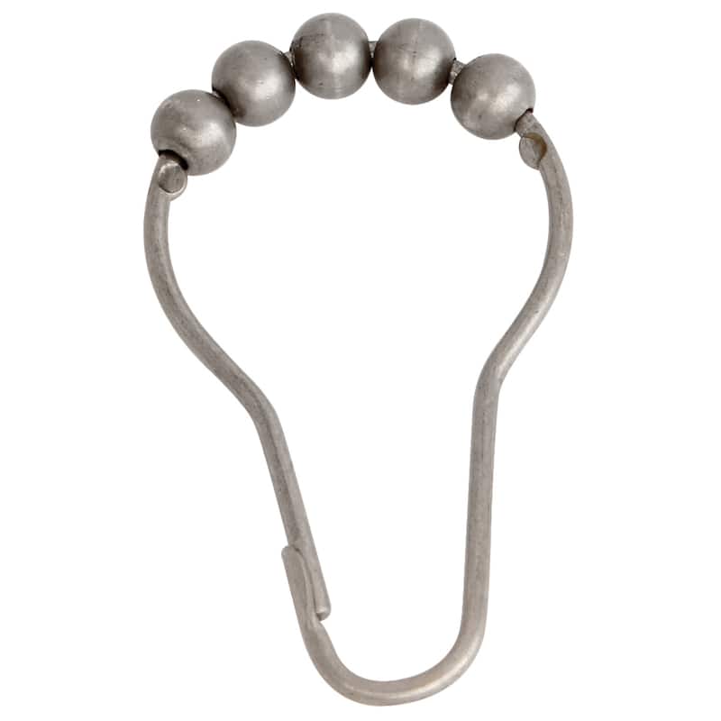Kingston Brass Edenscape Roller Ball Shower Curtain Rings (12 pcs/set) - Brushed Nickel