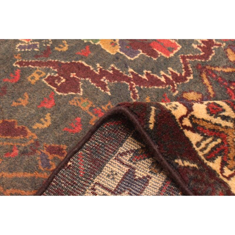 ECARPETGALLERY Hand-knotted Teimani Dark Grey Wool Rug - 2'11 x 4'0