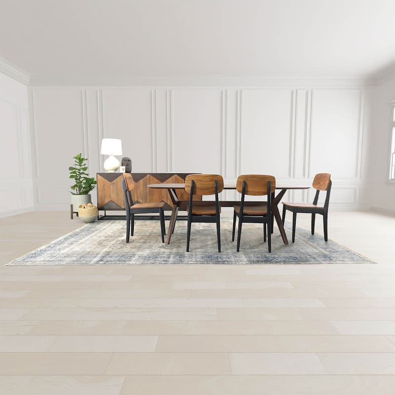 84" Wide Dining Table, Brown