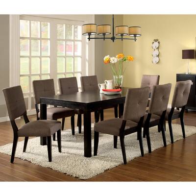 Furniture of America Yall Modern Brown 76-inch Wood 7-piece Table Set