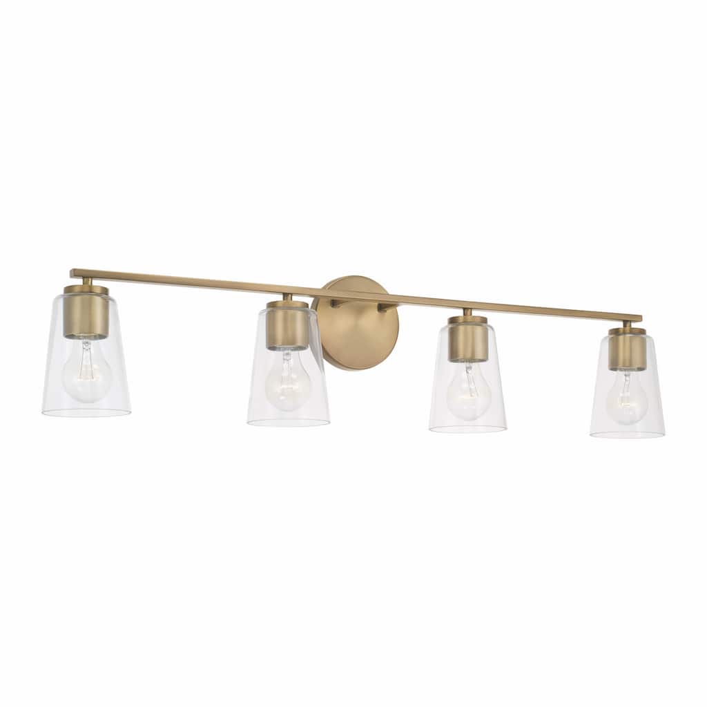 Portman 4-light Bath/ Vanity Fixture w/ Clear Glass