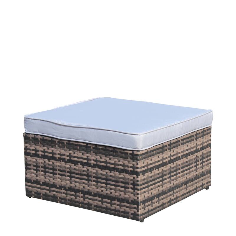 4 Piece Outdoor PE Rattan Wicker Sofa Sets with Coffee Table