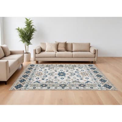 Hand Tufted Floral Traditional Area Rug