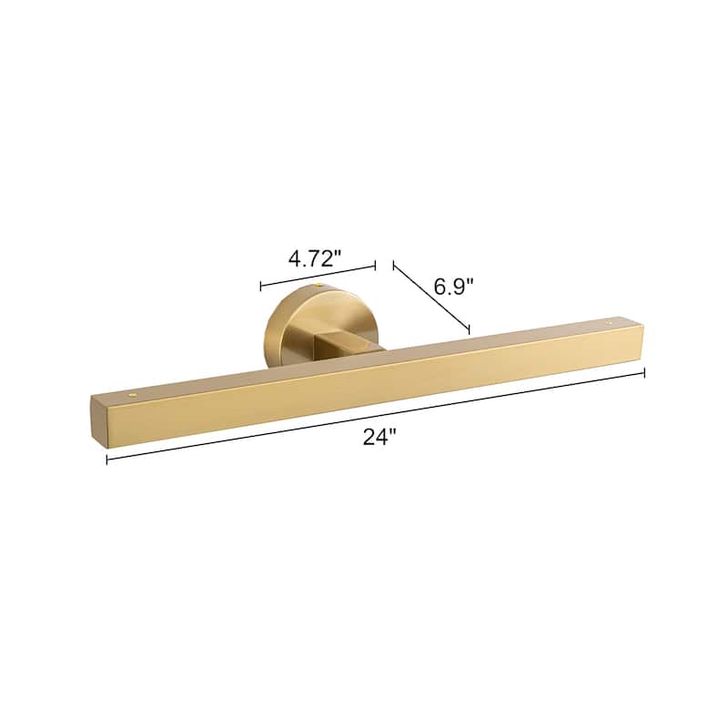 24" Mid-Century Modern Dimmable LED Bathroom Vanity Light Picture Light Art Lights for Wall - 24" W × 6.9" D × 4.7" H