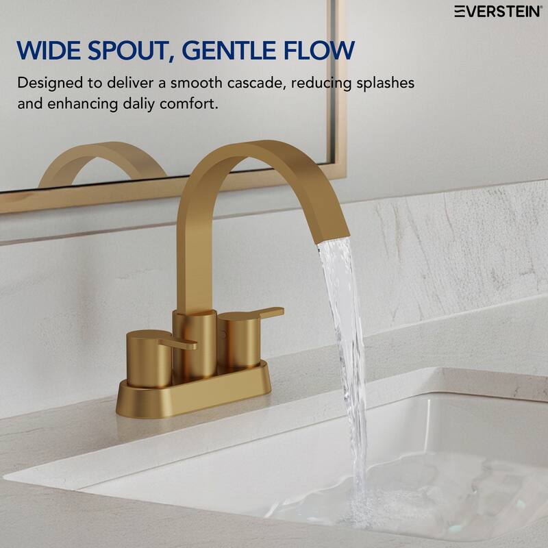 Double Handles 4 inche Centerset Bathroom Sink Faucet