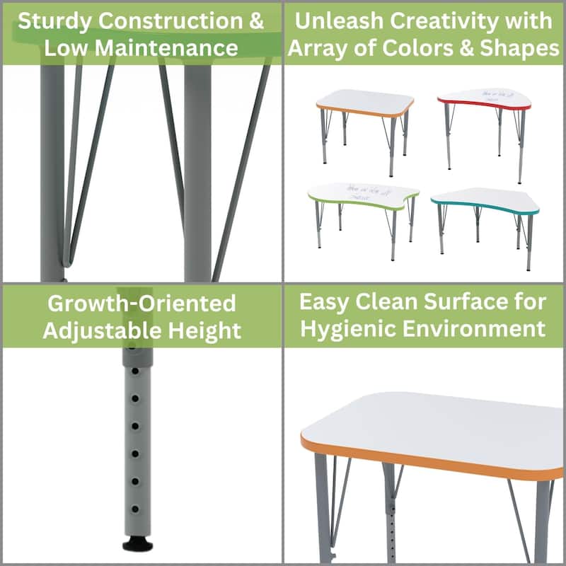 Tot Mate Versa Kids Desk Rectangle 27" x 20" Classroom Table