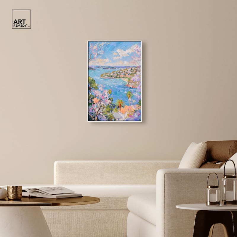 Hillside Harbor View I Canvas by Art Remedy