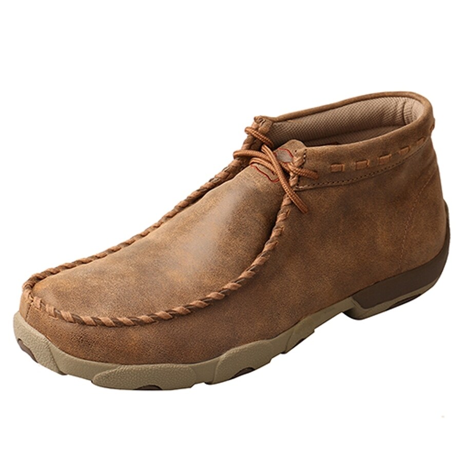 Shop Twisted X Casual Shoes Mens Leather Chukka Driving Mocs