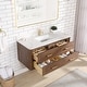 preview thumbnail 9 of 106, Cristo Floating Bath Vanity with White Quartz Stone Top and Mirror
