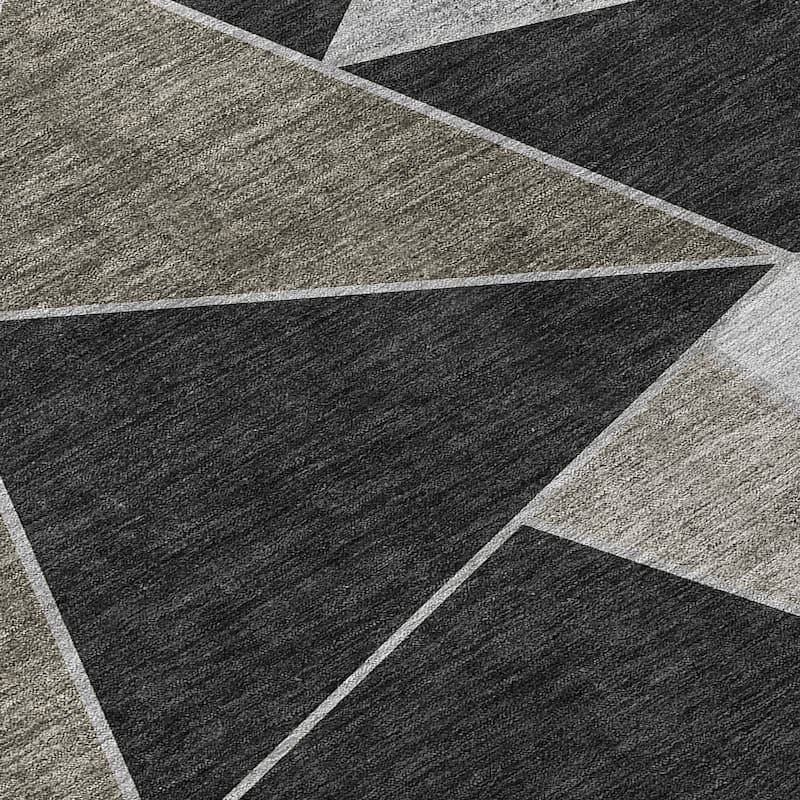 Machine Washable Indoor/ Outdoor Chantille Contemporary Mosaic Rug