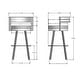 preview thumbnail 12 of 11, Amisco Browser Swivel Bar Stool