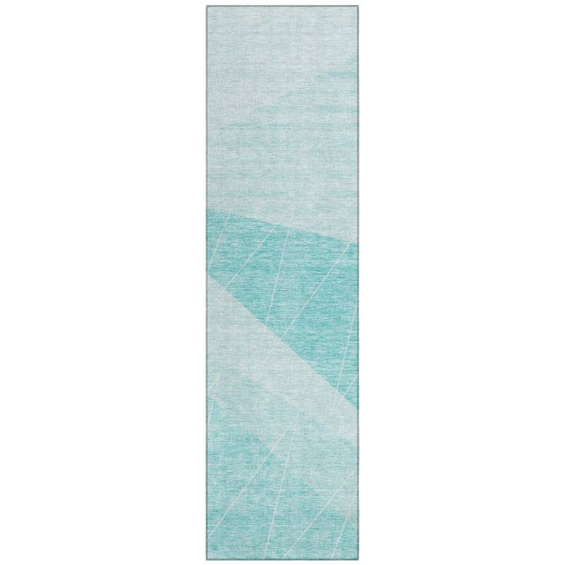 Machine Washable Indoor/ Outdoor Chantille Modern Prism Rug