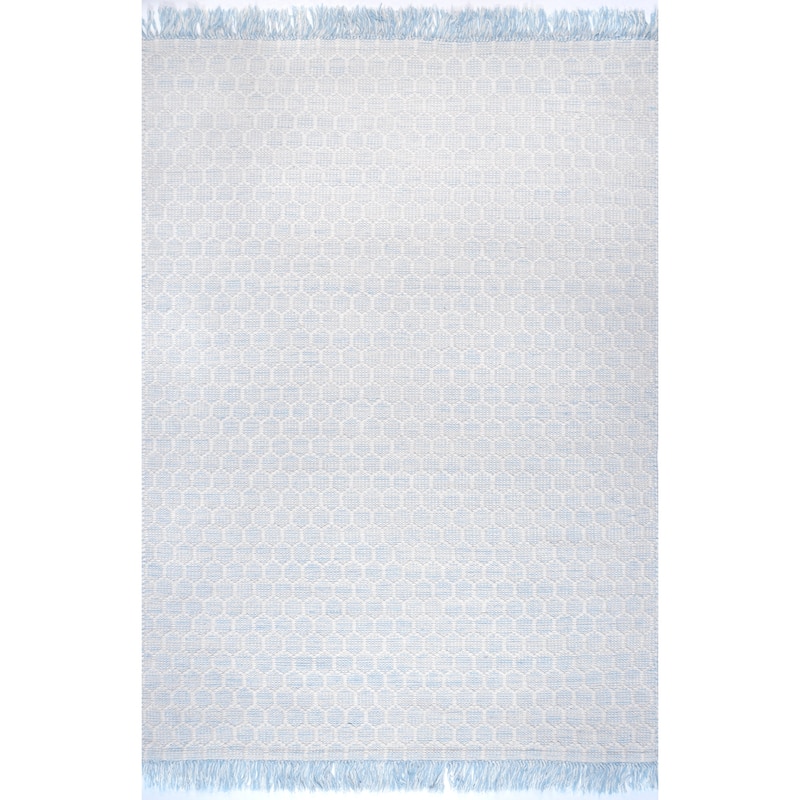 Nuloom Wylie Honeycomb Wool Fringe Rug