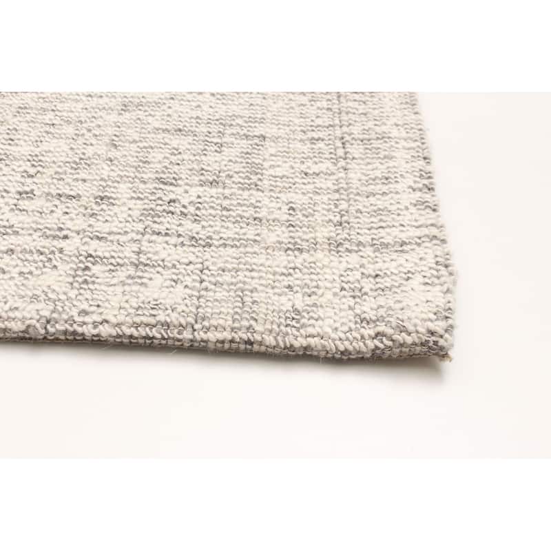 ECARPETGALLERY Hand Tufted Timeless Cream Wool Rug - 5'5 x 7'7