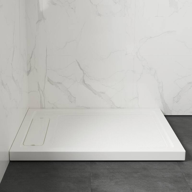 Adena White Shower Base 60x36 in white