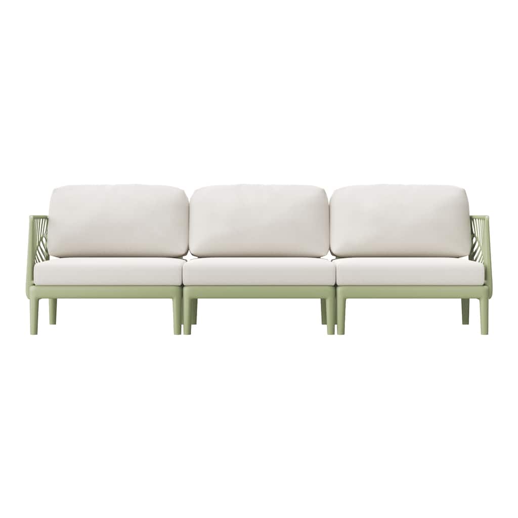 Frond and Form Outdoor Patio Sofa with Cushions