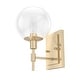 preview thumbnail 3 of 10, Hunter Xidane 1 Light Wall Sconce - Entry, Hallway, Bedroom, Bathroom - Contemporary, Mid-Century Modern, Glam - Damp Rated!
