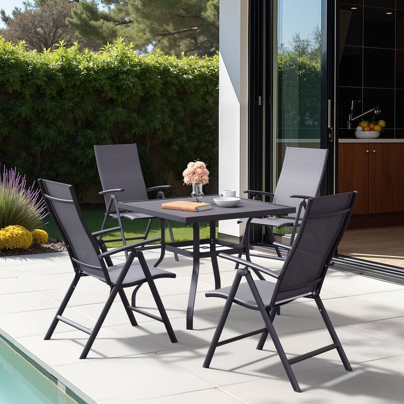 Pellebant Outdoor Durable Adjustable Reclining Folding Chair