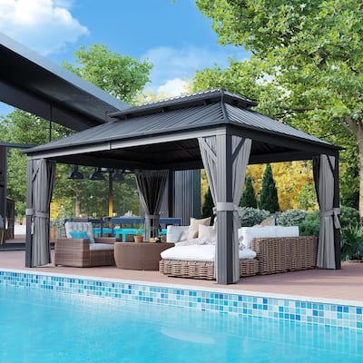 Hardtop Gazebo with Double Galvanized Steel Roof