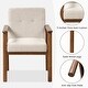 preview thumbnail 10 of 8, Costway Modern Accent Chair Upholstered Linen Fabric Armchair with