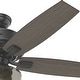 preview thumbnail 4 of 24, Hunter 52" Bennett Ceiling Fan with Bowl LED Light Kit and Handheld Remote - Transitional, Modern Farmhouse