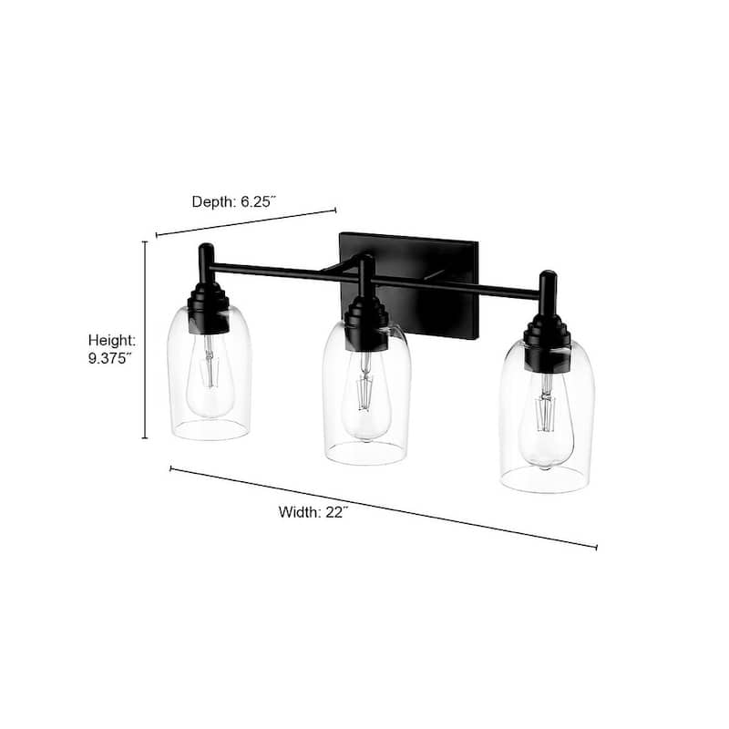 Millennium Lighting Arlett 3 Light 22" Wide Bathroom Vanity Light with