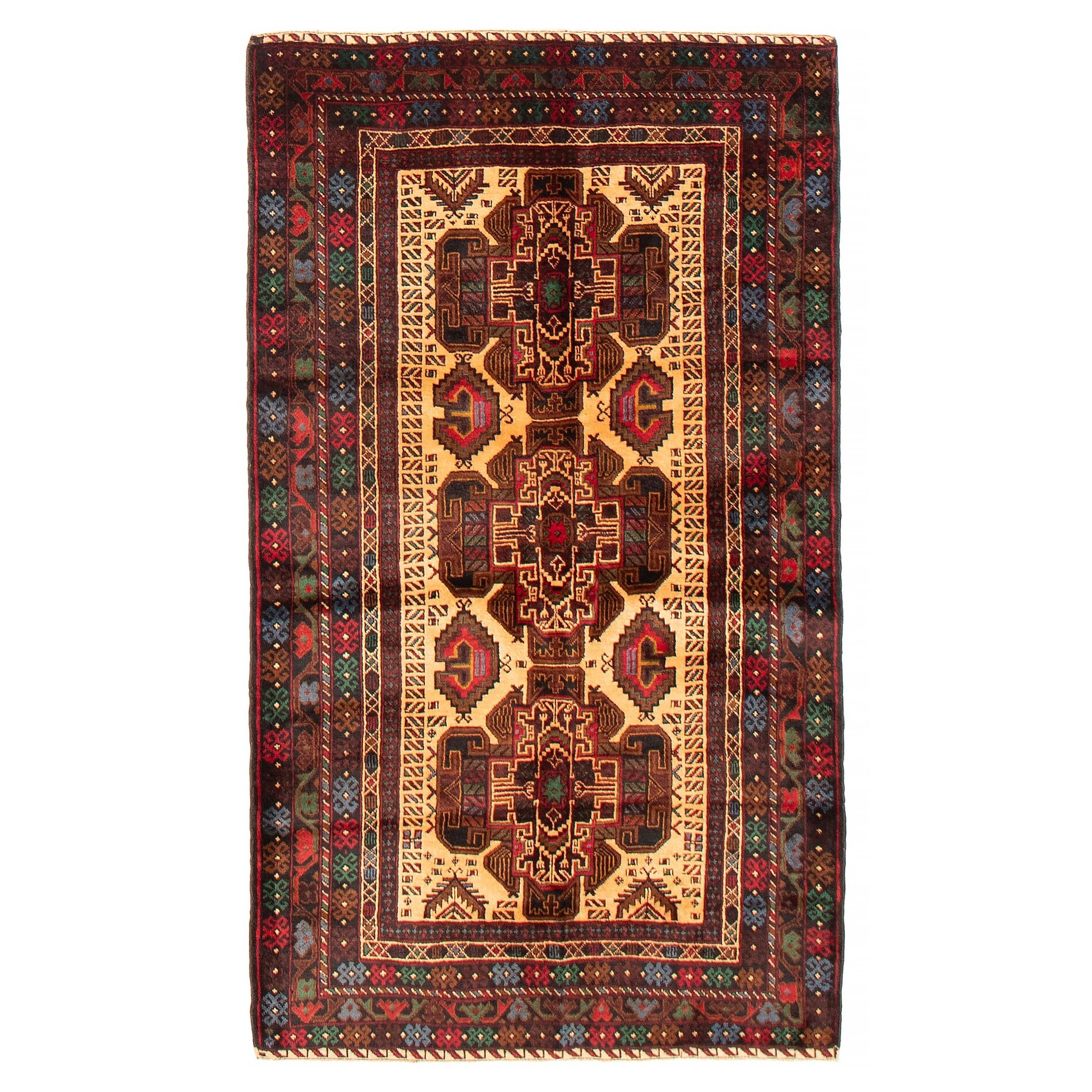 Teimani Ivory Rug 3'6" x 6'3" - 3'6 x 6'3