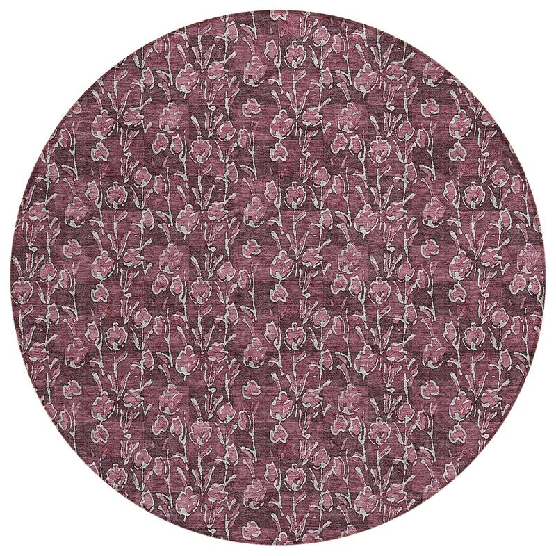 Machine Washable Indoor/ Outdoor Chantille Modern Floral Impressions Rug