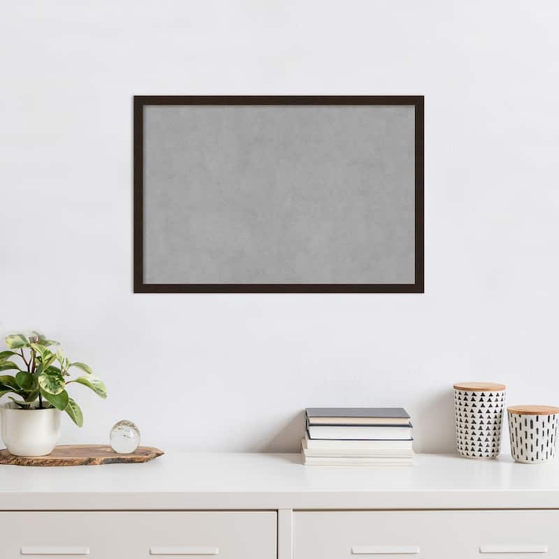 Amanti Art Carlisle Espresso Narrow Framed Magnetic Board