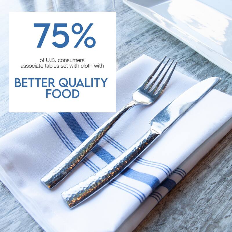 Arkwright Home 18x22 Inch Striped Bistro Napkins - Pack of 12