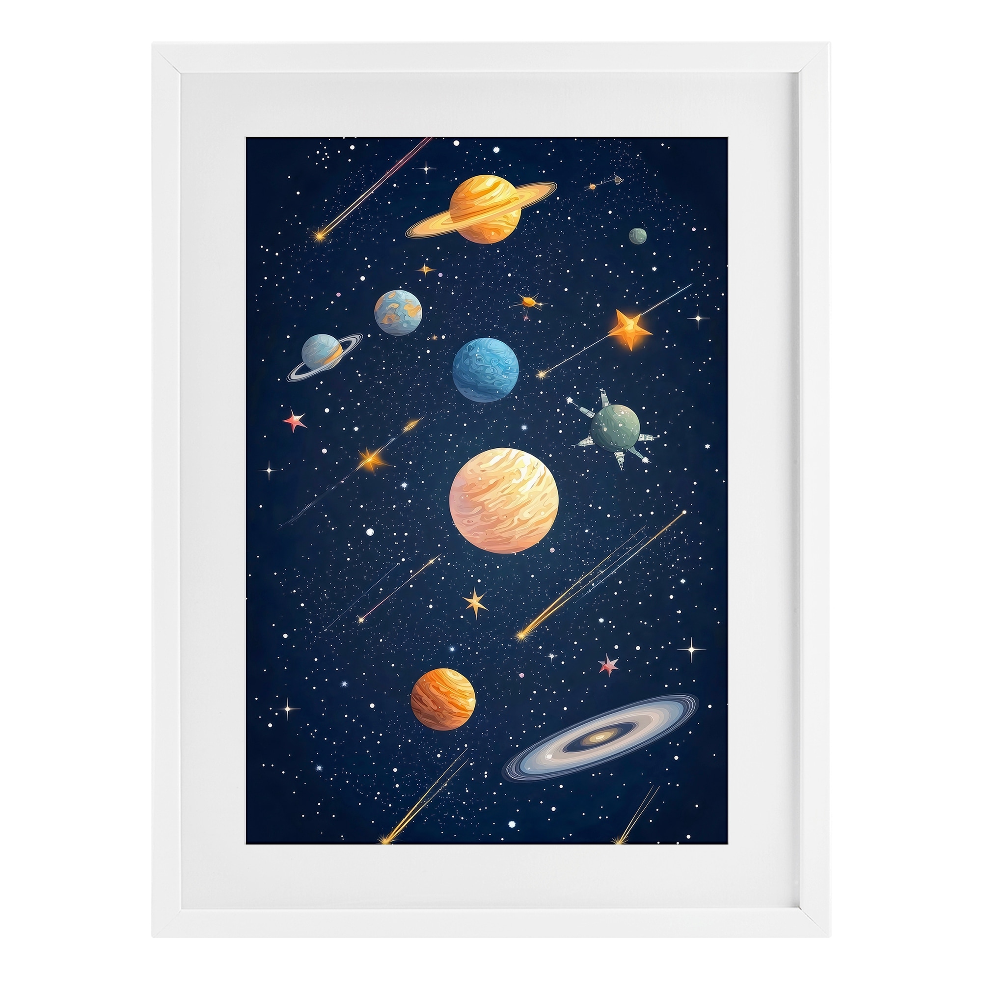 Stupell The Galaxy Composition Under Glass Framed Design By Creative Studio