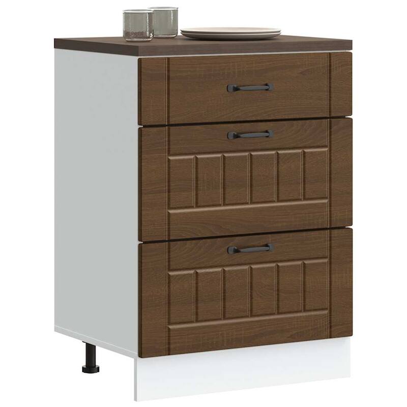 vidaXL Kitchen Base Cabinet Brown Oak Engineered Wood - 18.1 x 23.6 x 32.1