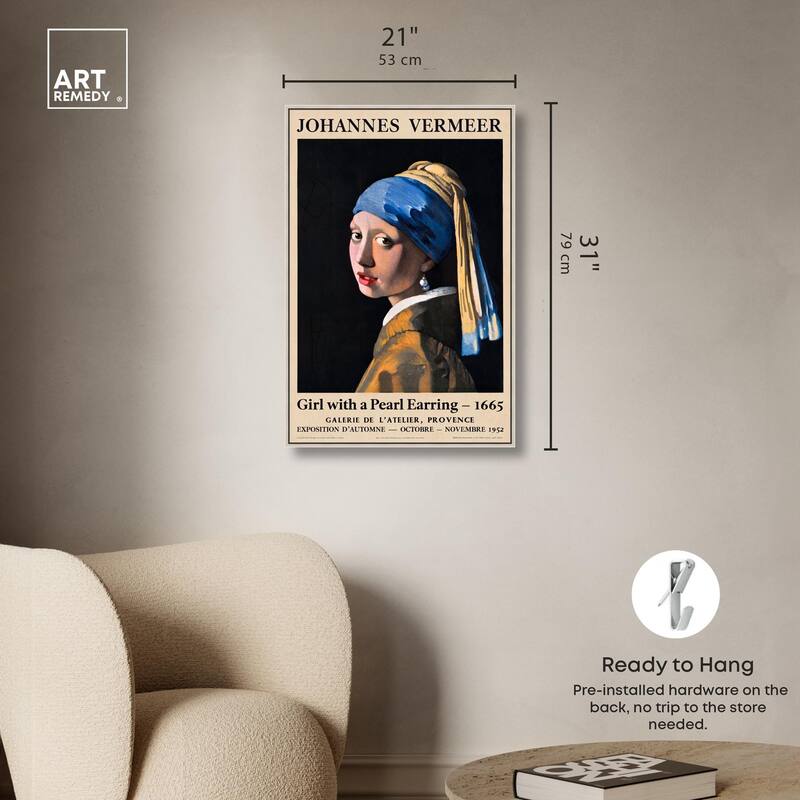 Girl with a Pearl Earring Canvas by Art Remedy