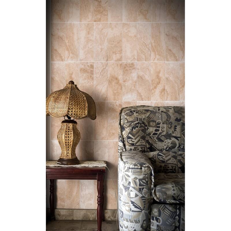 Ivory Travertine 4" x 12" Filled and Honed Tile