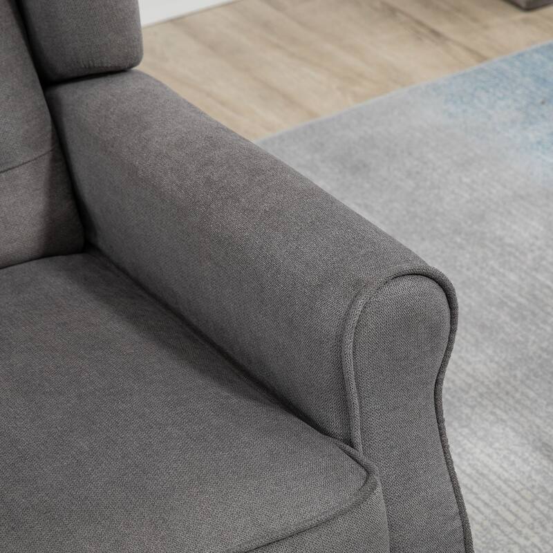 Fabric Wood Accent Chair with Diamond Tufting - 29.25"W x 33.75"D x 40.25"H
