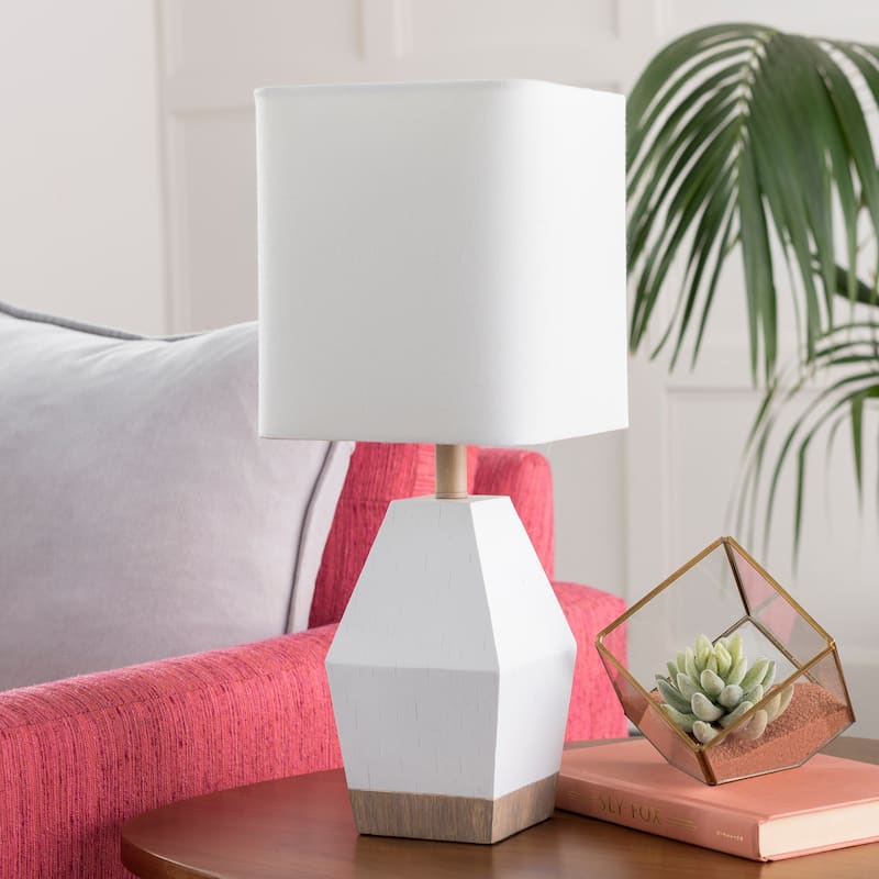 Livabliss Ellinor White Petite Table Lamp