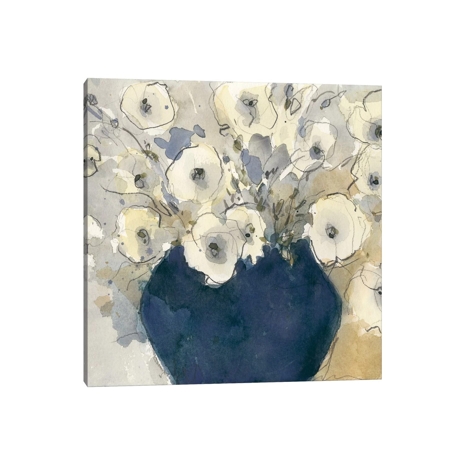 iCanvas "White Blossom Study II" by Samuel Dixon Canvas Print
