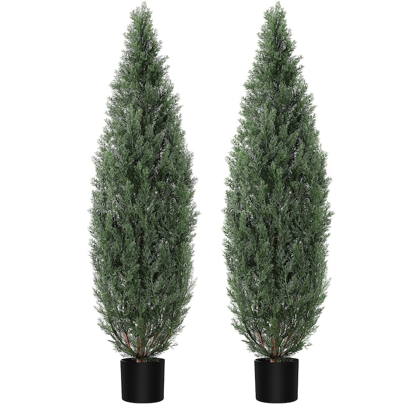 36/60 inches Artificial Topiary Tree 2-Set