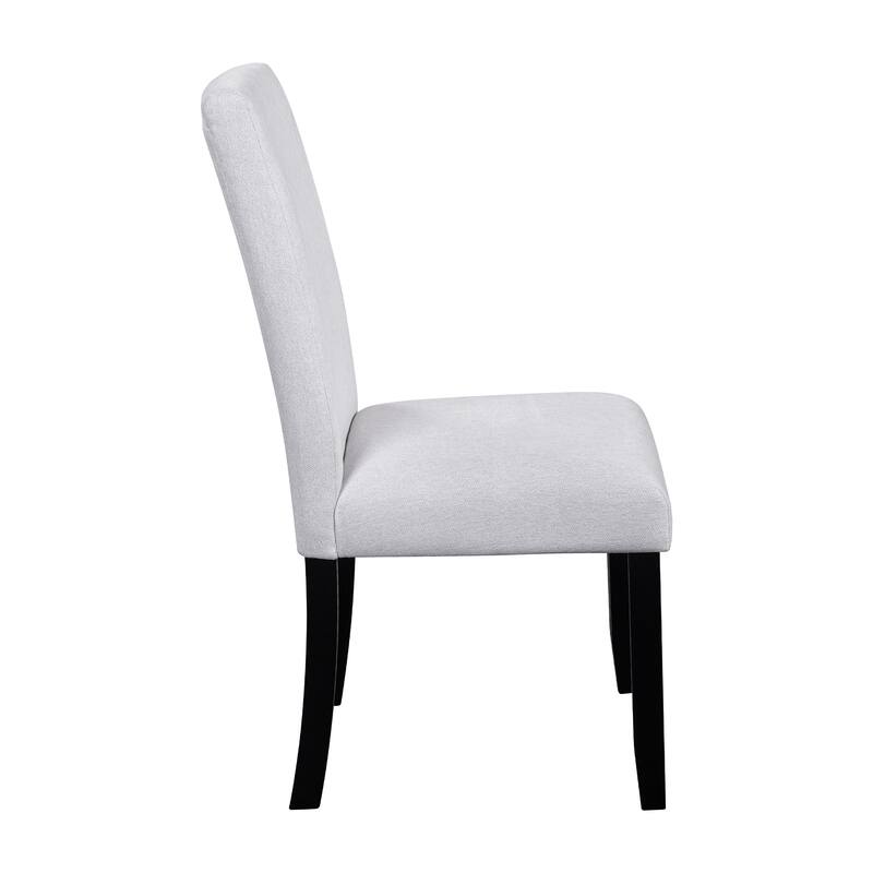 Roomfitters 5-Piece Round Dining Table Set, 43 Inch Modern Round Table with 4 Upholstered Chairs for Dining Room