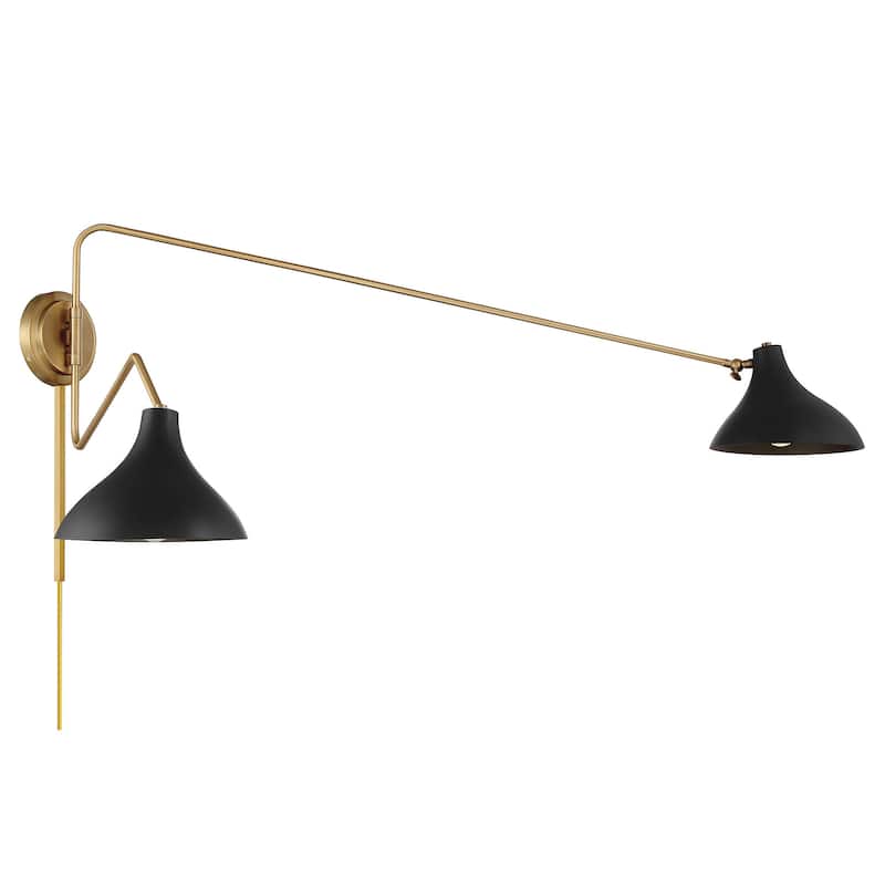 Meridian M90088 2 Light 21" Tall Hardwired or Plug-In Wall Sconce